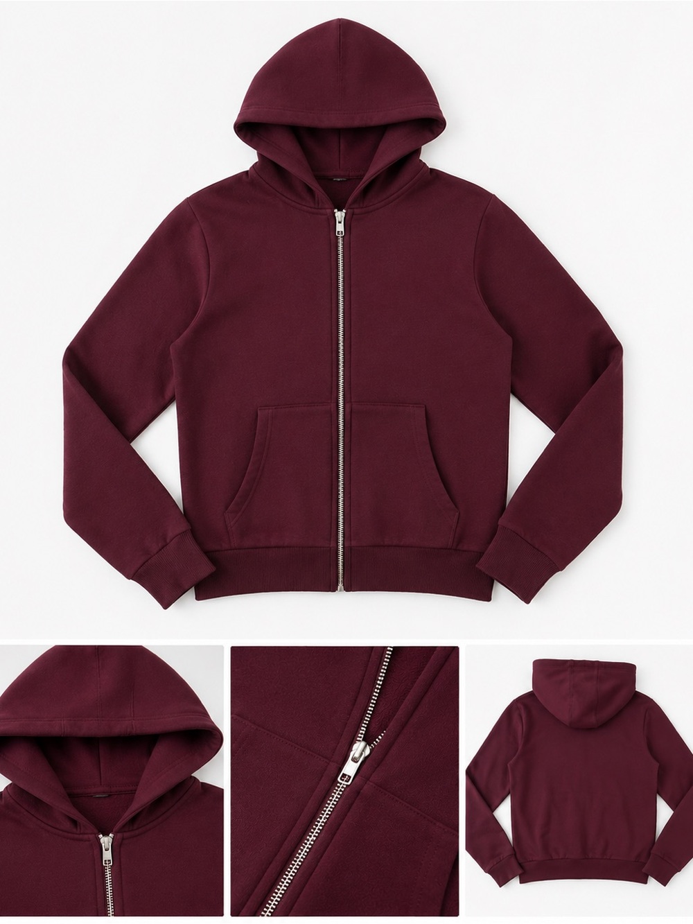 Reflex Burgundy Full-Zip Hoodie